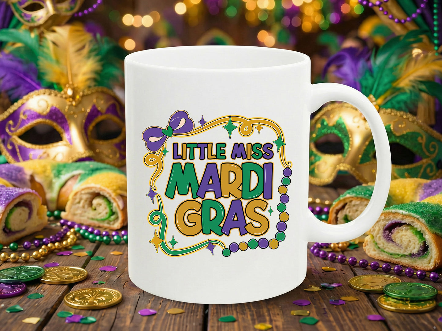 Little Miss Mardi Gras Sublimation Transfer