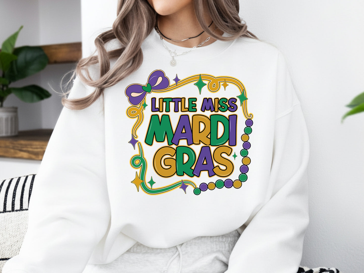 Little Miss Mardi Gras Sublimation Transfer