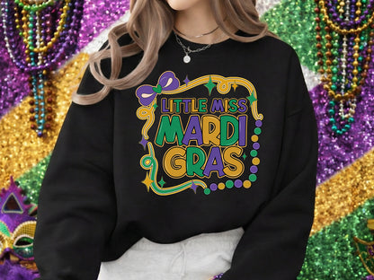 Little Miss Mardi Gras Sublimation Transfer