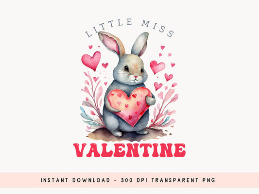 Little Miss Valentine PNG Sublimation Design