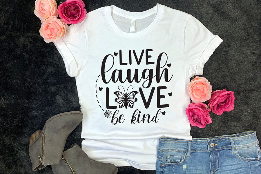 Live Laugh Love Be Kind - Cricut Butterfly SVG