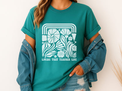 Living That Teacher Life Boho Floral SVG