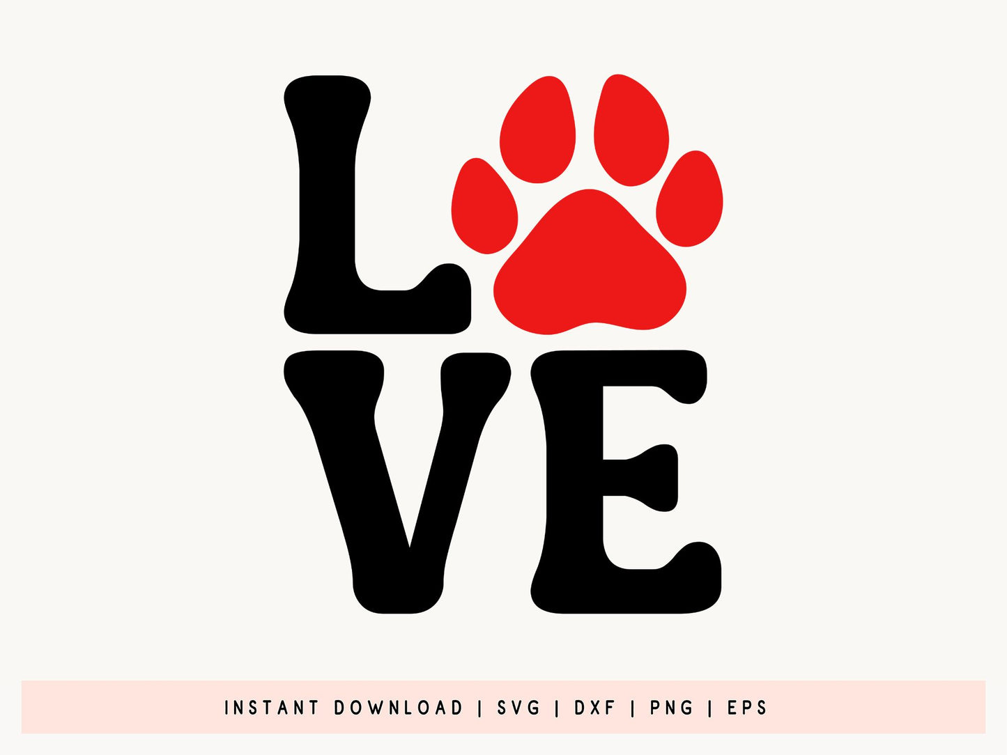 Love - Dog Valentine's Day SVG Cut File