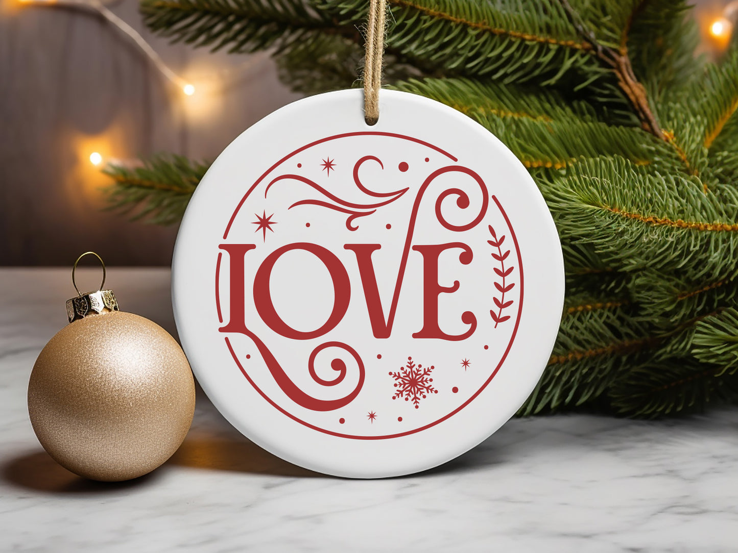 Love - Handmade Christmas Ornament SVG Design