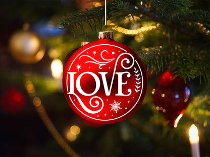 Love - Handmade Christmas Ornament SVG Design