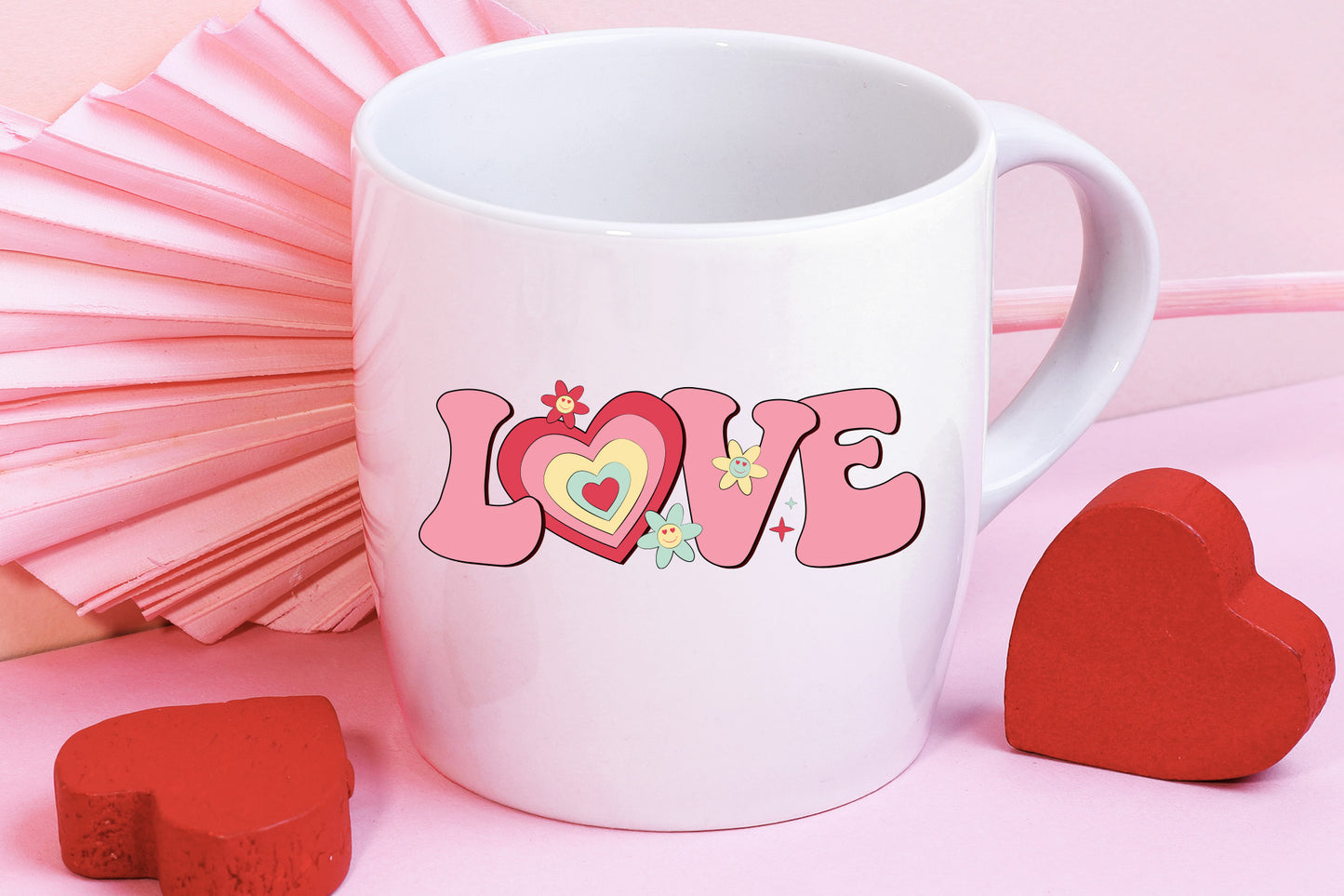 Love - Retro Valentines Sublimation Design