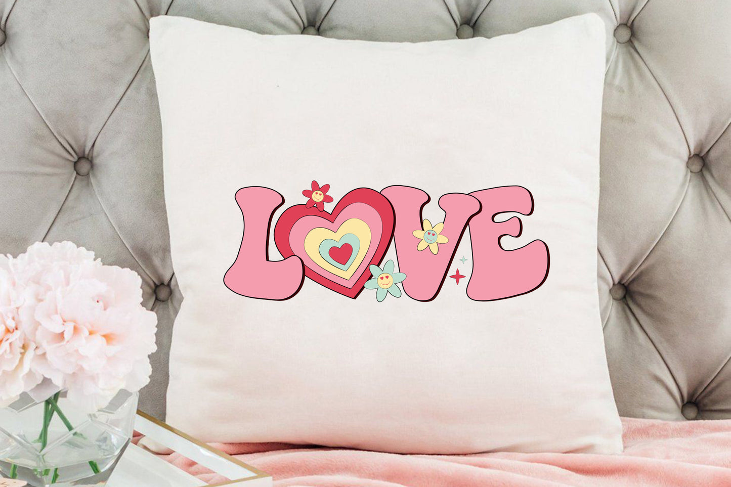 Love - Retro Valentines Sublimation Design