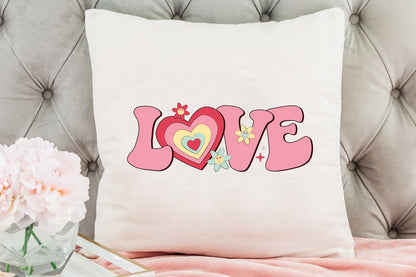 Love - Retro Valentines Sublimation Design