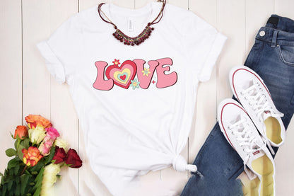 Love - Retro Valentines Sublimation Design