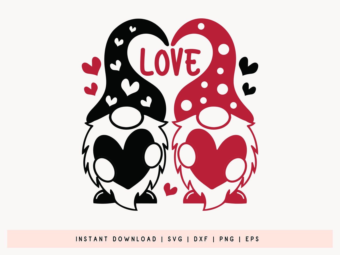 Love - Valentines Gnome SVG Cut File