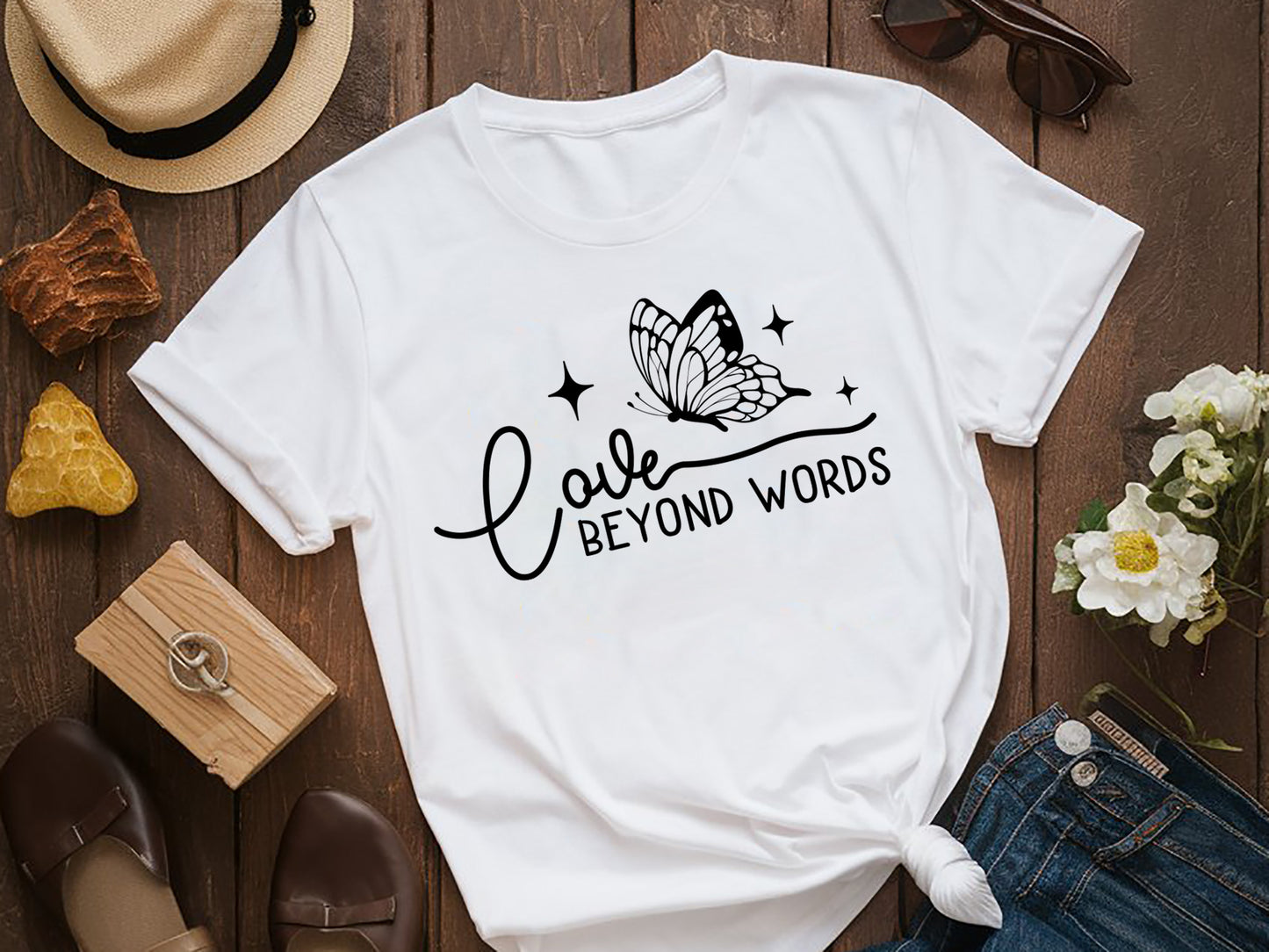 Love Beyond Words - Butterfly Motivational SVG