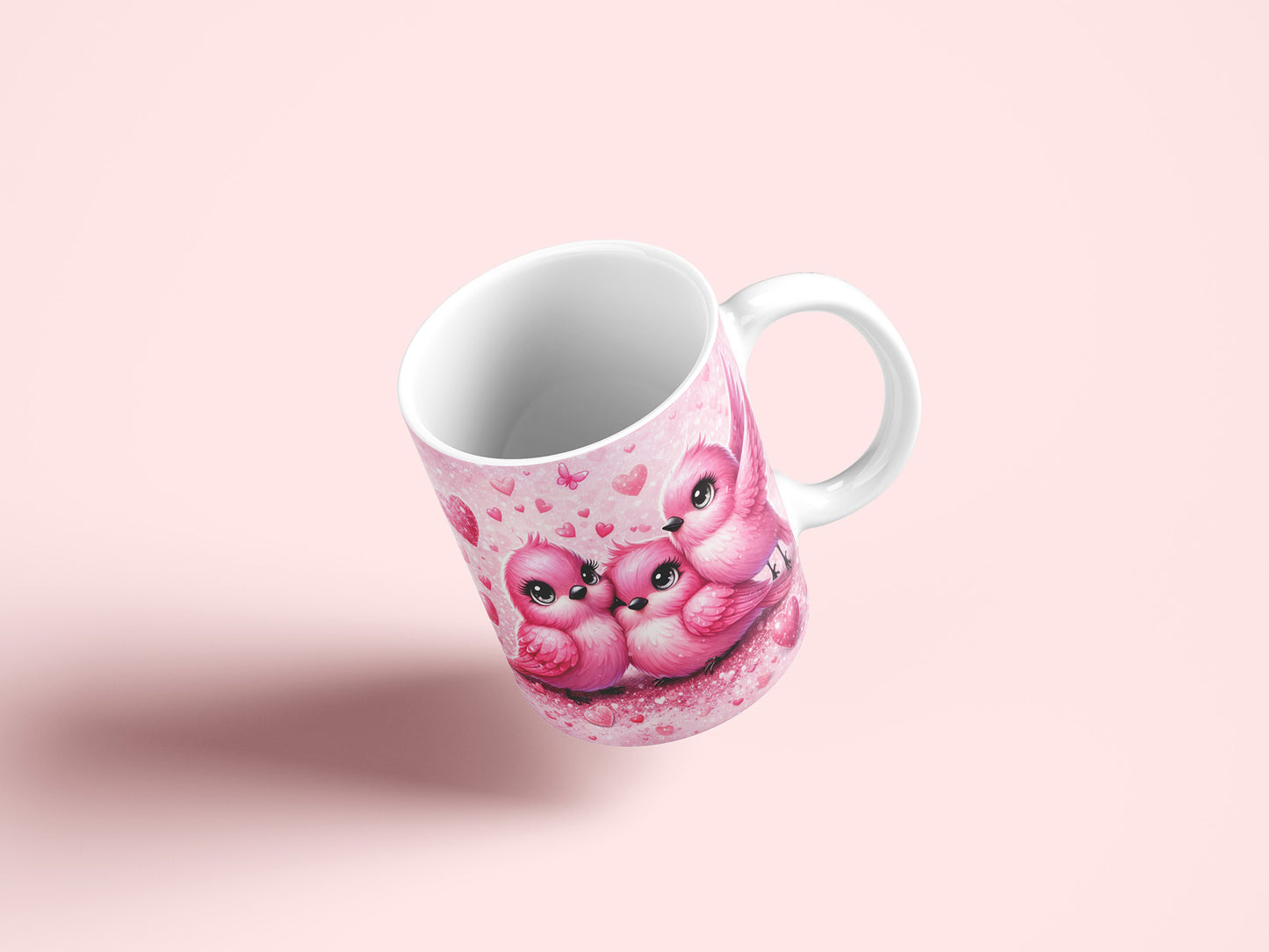 Love Bird Valentine Mug Wrap Sublimation PNG