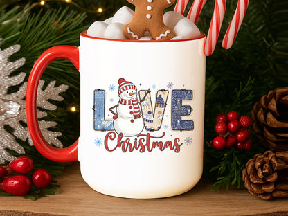 Love Christmas Snowman Sublimation Print