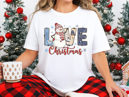Love Christmas Snowman Sublimation Print