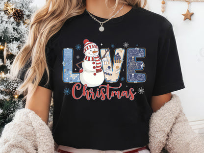 Love Christmas Snowman Sublimation Print