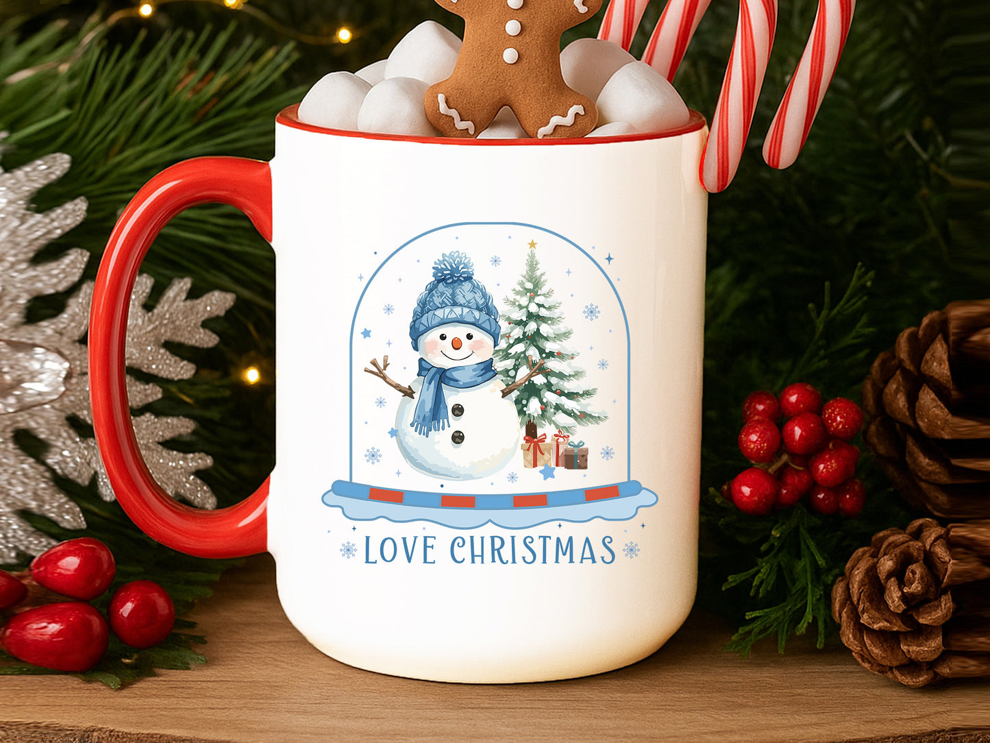 Love Christmas Snowman Sublimation Transfer