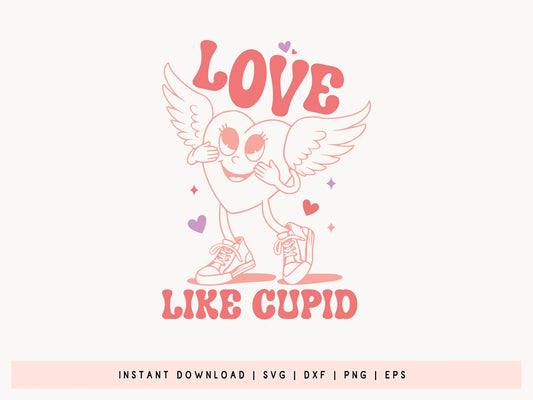 Love Like Cupid - Vibrant Retro Valentine SVG