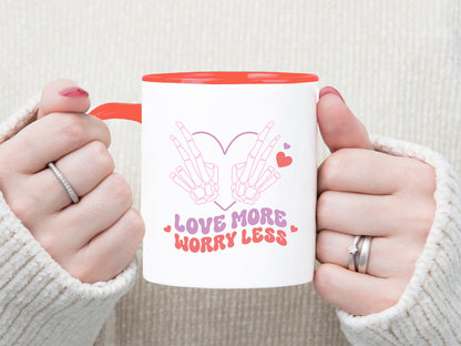 Love More Worry Less - Retro Valentine SVG Design