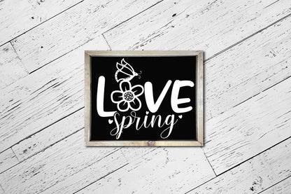 Love Spring - Butterfly Quote SVG