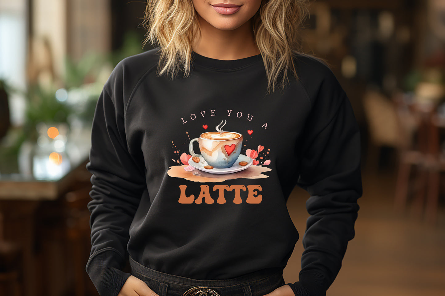 Love You A Latte - Valentine PNG Sublimation