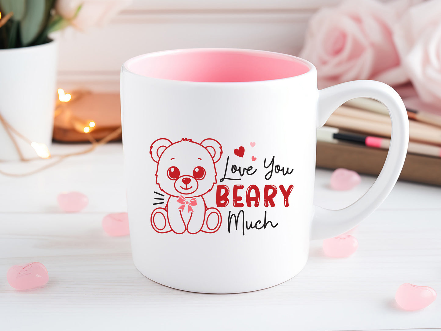 Love You Beary Much - Kids Valentine SVG Design