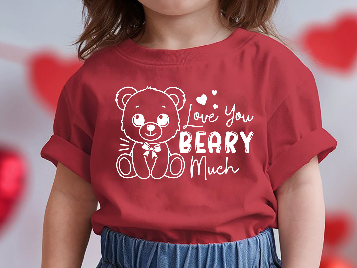 Love You Beary Much - Kids Valentine SVG Design