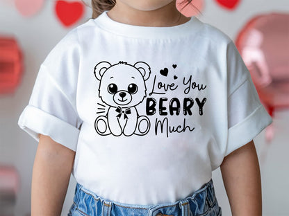 Love You Beary Much - Kids Valentine SVG Design