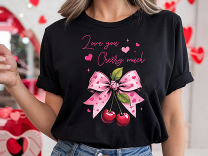 Love You Cherry Much - Valentines Coquette PNG Sublimation