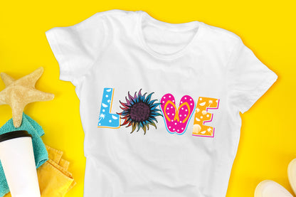 Love, Summer Sublimation Design PNG