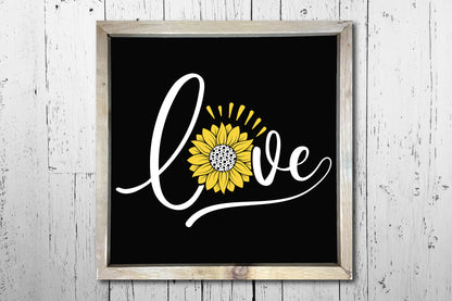 Love, Sunflower SVG File for Cricut
