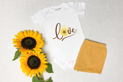 Love, Sunflower SVG File for Cricut