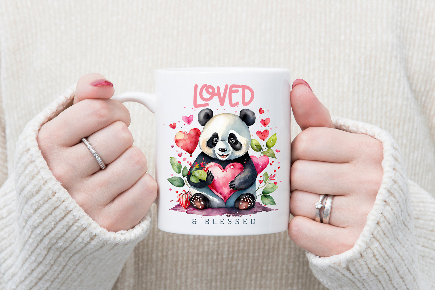 Loved and Blessed - Valentines Sublimation PNG