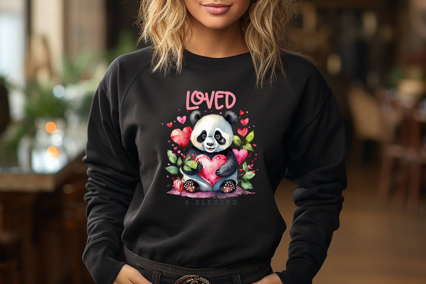 Loved and Blessed - Valentines Sublimation PNG