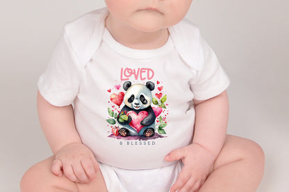 Loved and Blessed - Valentines Sublimation PNG