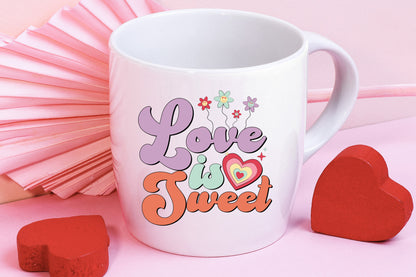 Love is Sweet - Retro Valentine Png Sublimation