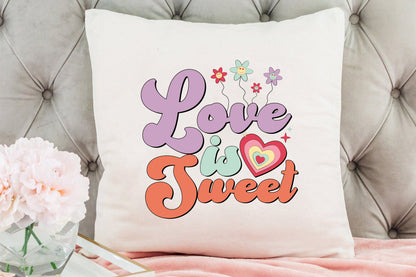 Love is Sweet - Retro Valentine Png Sublimation