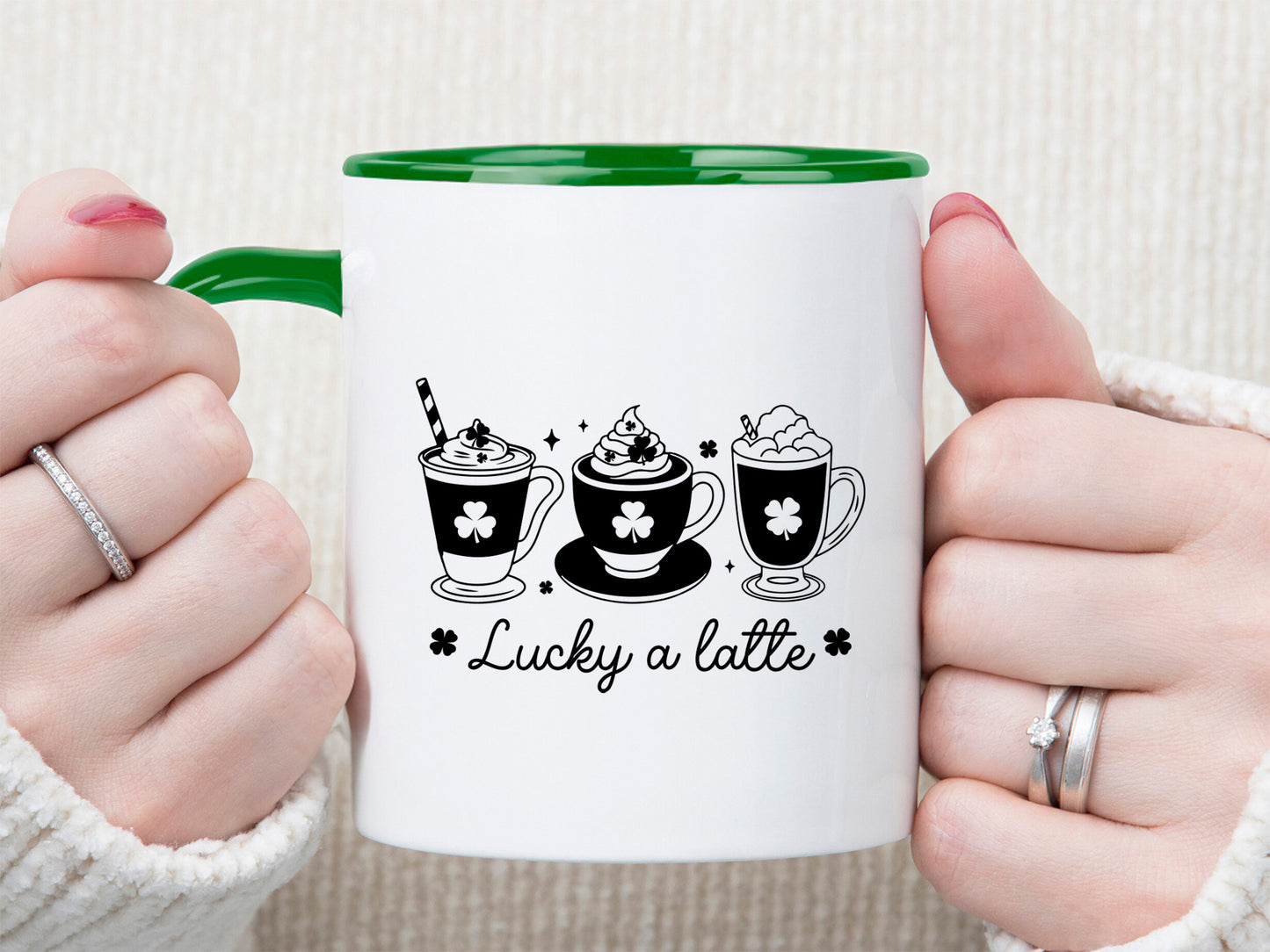 Lucky A Latte, St Patrick's Day Design SVG