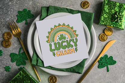 Lucky Charm, Retro St Patricks Day Sublimation Transfer