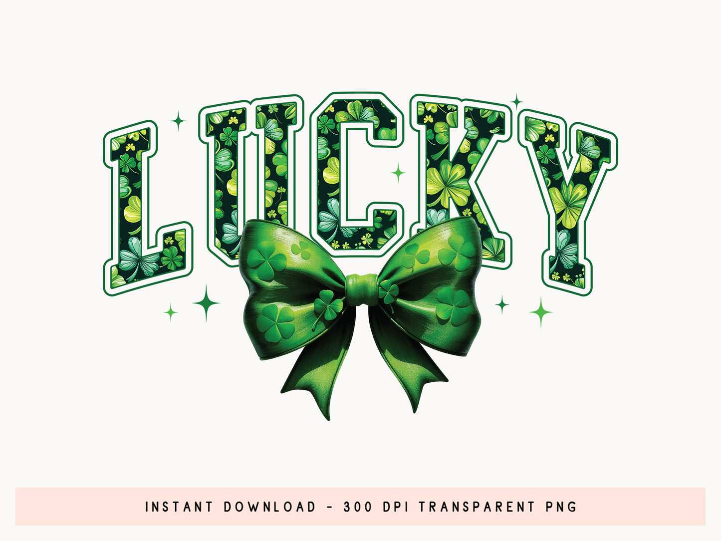 Lucky Coquette St Patrick's Day Sublimation Design