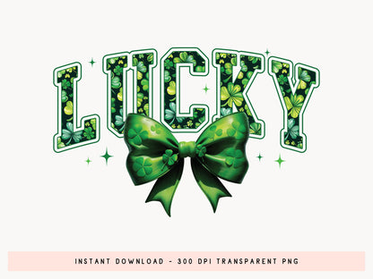 Lucky Coquette St Patrick's Day Sublimation Design