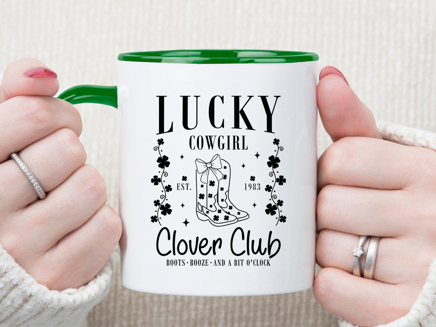 Lucky Cowgirl Clover Club, Unique St Patrick's Day SVG