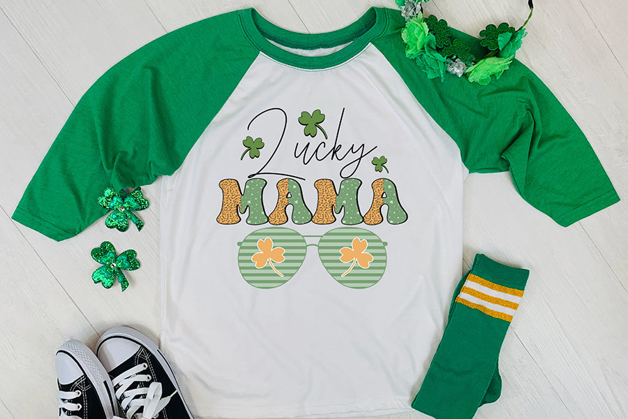 Lucky Mama Sweatshirt, Retro St Patrick's Day Sublimation