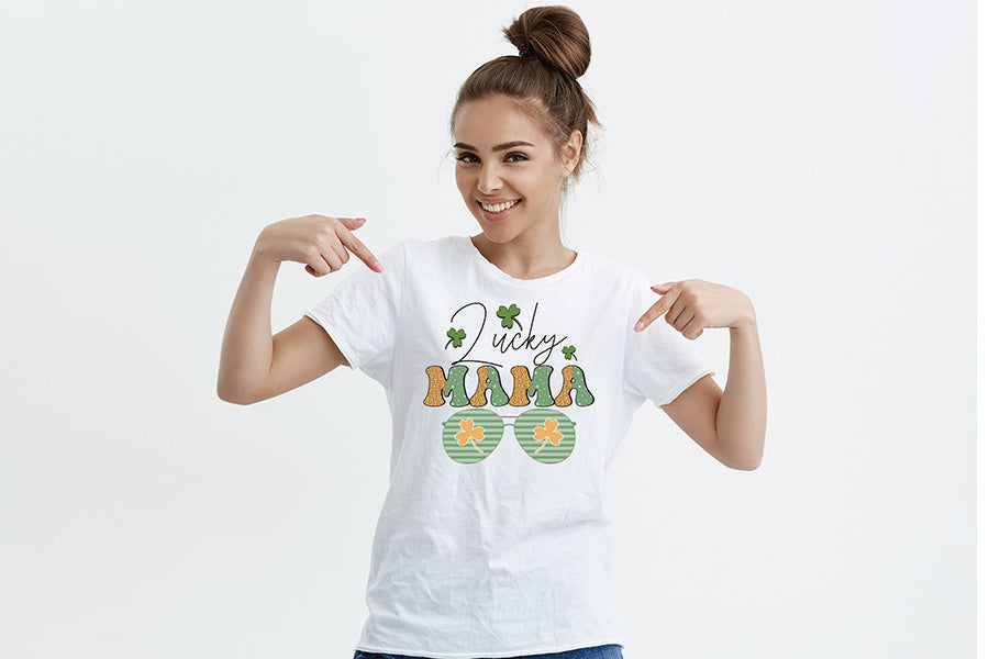 Lucky Mama Sweatshirt, Retro St Patrick's Day Sublimation