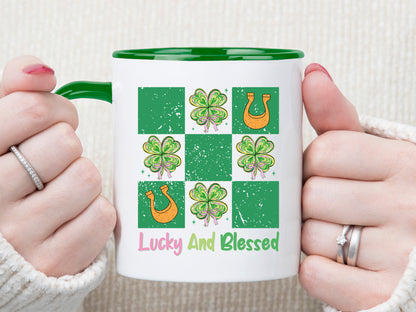 Lucky and Blessed, Preppy St Patrick's Day PNG