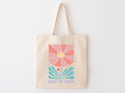 Made To Teach, Boho Floral Teacher SVG PNG