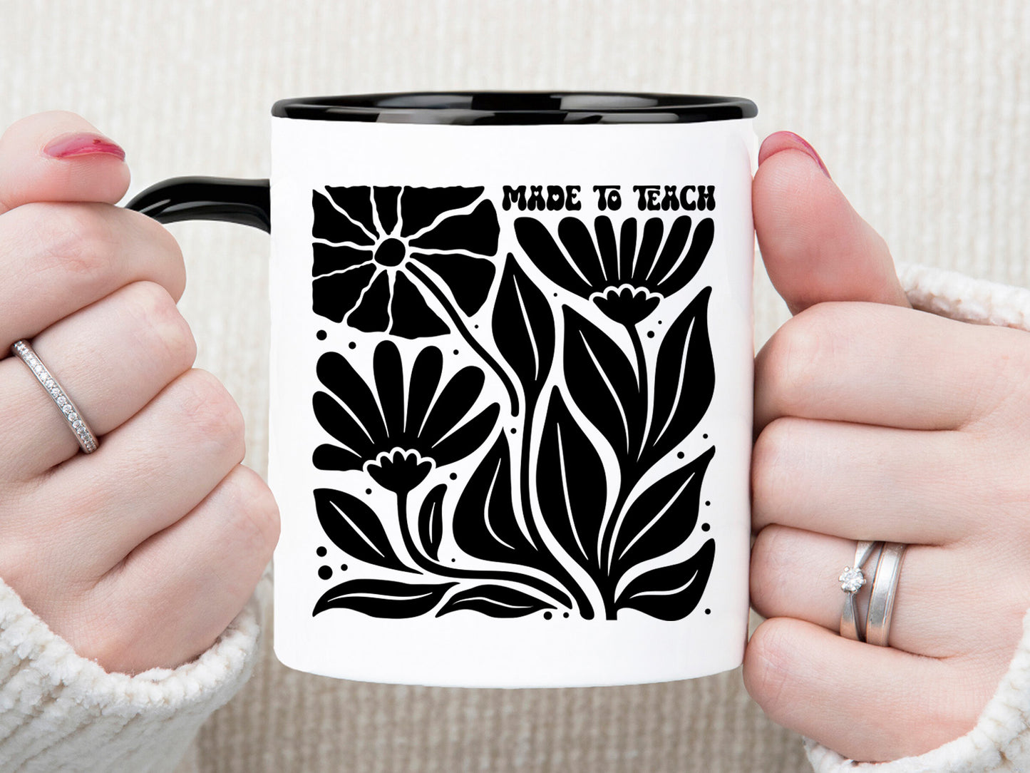 Made to Teach, Boho Floral Teacher SVG Funny