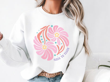 Made to Teach, Cricut Teacher Boho Floral SVG