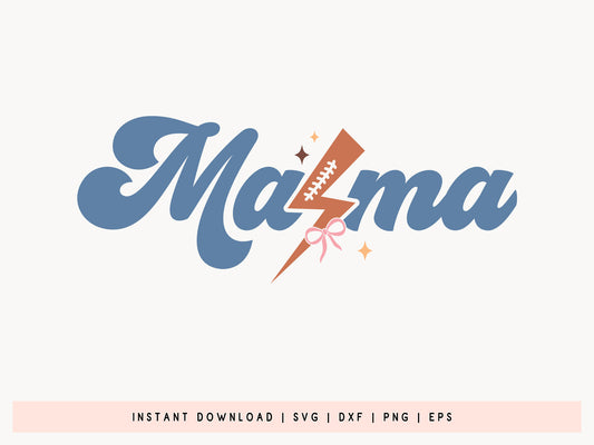 Mama - Retro Football SVG Cut File