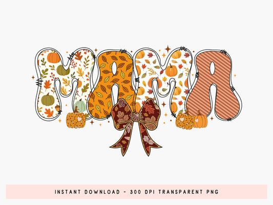 Mama Coquette Fall Sublimation Design