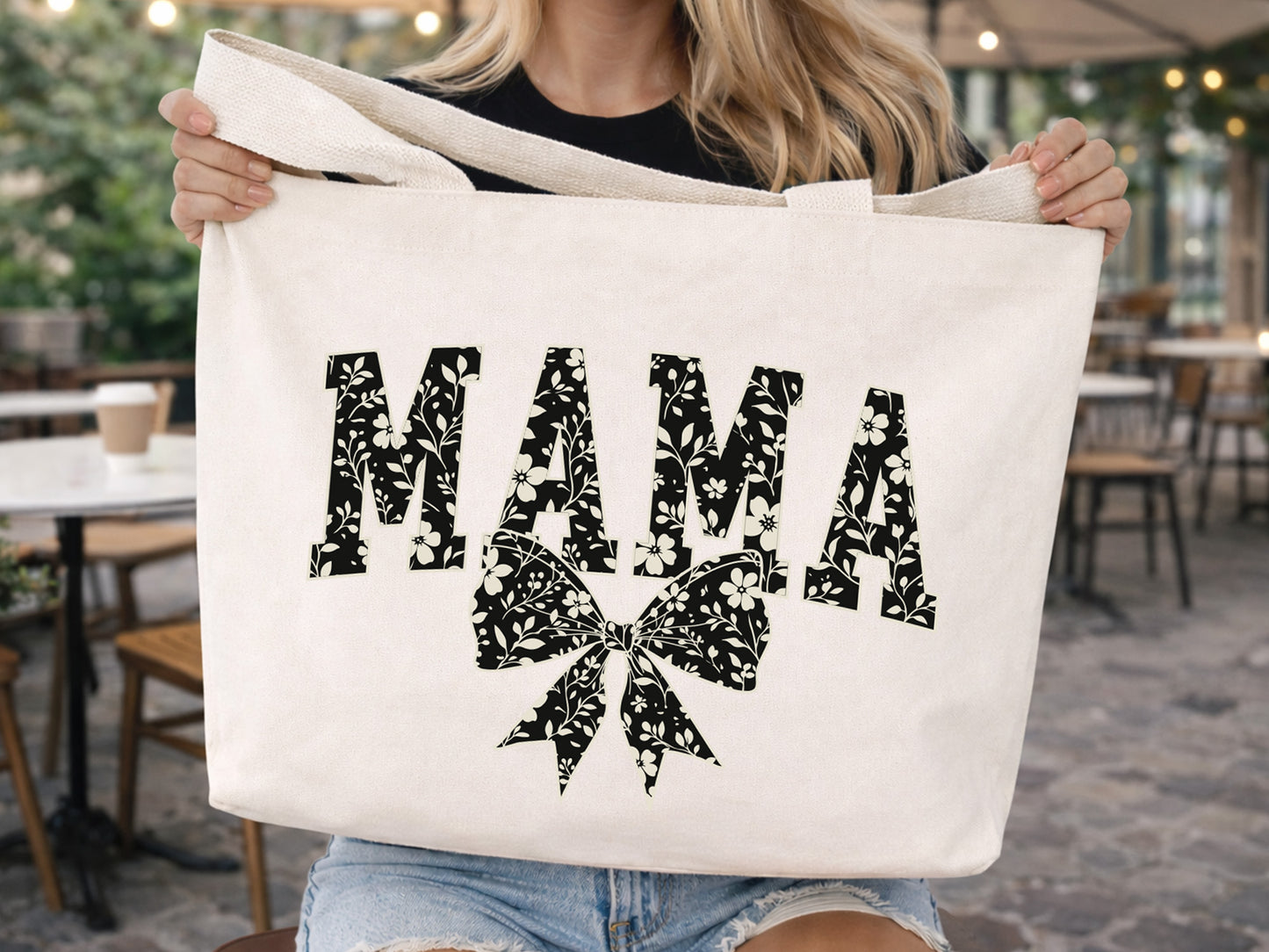Mama Floral Coquette Bow Sublimation Design